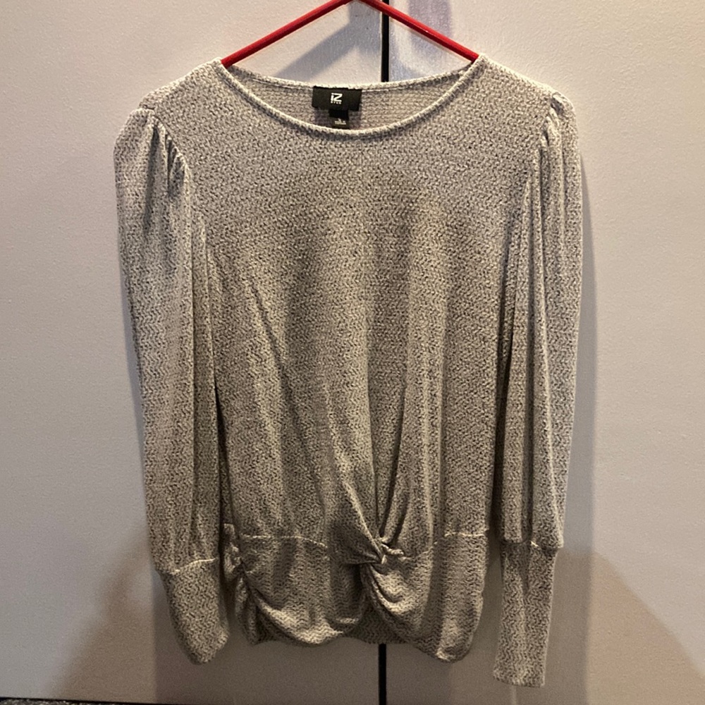 Small, Light gray sweater, Comfy